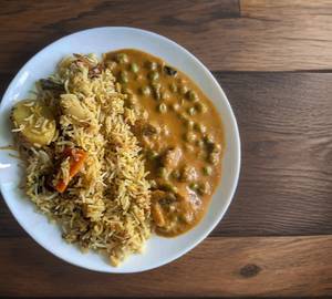 Matar Paneer Rice Bowl