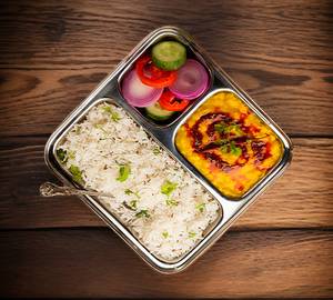 Yellow Dal Fry with Rice