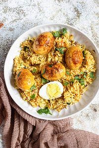 Fried Egg Biryani