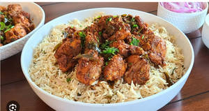 VR Special Prawn Pualo(along With Chicken Fry)