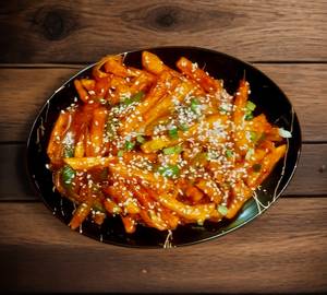 Honey chilli potato