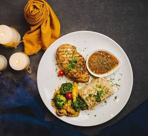 Chicken Steak With Brown Rice