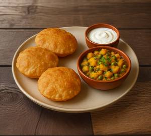 Puri Sabji With Curd [4-6-8]