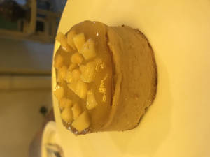 Eggless Mango Burnt Basque Cheesecake