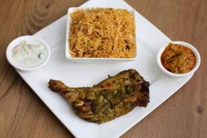 Biryani Rice With 1/4 Bbq Chicken