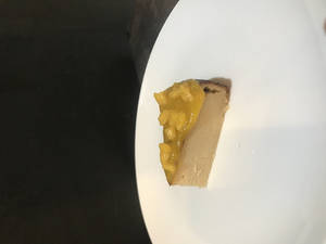 Eggless Mango Burnt Basque Cheesecake Slice