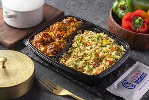 Veg Manchurian + Fried Rice/ Veg. Noodles