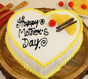 Pineapple Heart Shape Mother's Day Cake