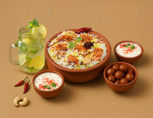 1 KG Murgh Makhani Biryani+ Dessert+ Lemonade +...