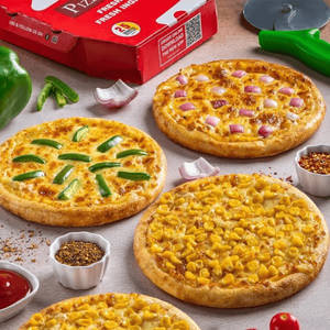 Onion + Capsicum + Corn Pizza Pie