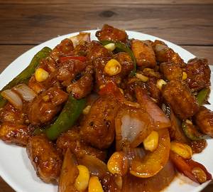 Chicken with baby corn fry