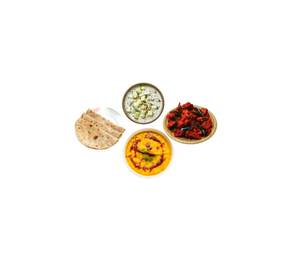 Spl Min Thali Chapati 3Pics,Dal 250 Ml, ,Gobi 65,Raitha ,Pickle