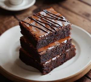 Double choco brownie cake