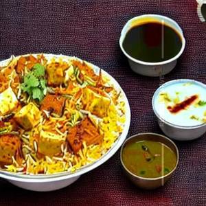 Spicy Paneer Handi Biryani
