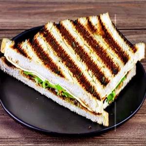 Achari mushroom sandwich