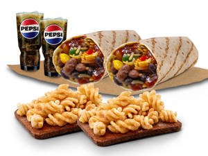 2 Habanero Burrito Non Veg+2 Cinnamon Twists+2 Pepsi Zero