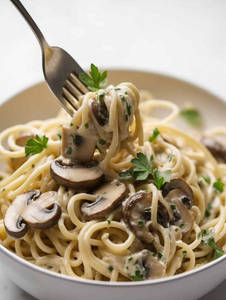 Mushroom Cheese Noodles