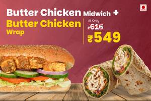Butter Chicken Midwich + Butter Chicken Wrap