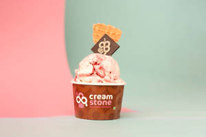 Raspberry Panacotta Scoop