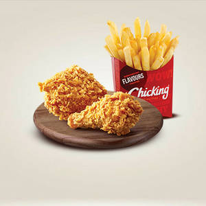2 Pcs Chicken With Fries