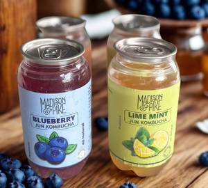 Assorted Pack Of 4 Kombucha | Lime Mint X2 | Blueberry | Ginger
