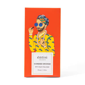 Candied Orange Dark Chocolate Bar (80gms)