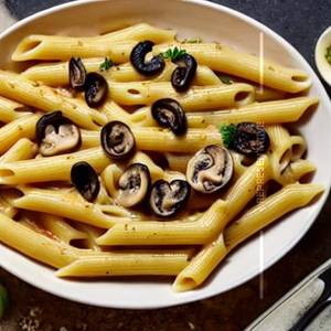 Penne Pasta In Mushroom Sauce