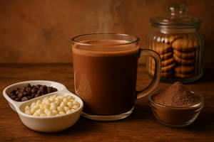 Silky Belgian Hot Chocolate With Two Biscuit Cups [Edible] [Serves 2]