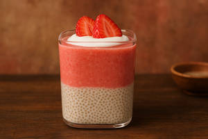 Mixed Berries & Cream Chia Pudding [Glass Jar]