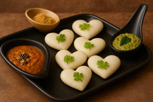 Heart-shaped Idli (5 Pcs)