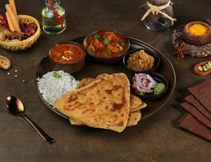Kadhai Chicken Thali