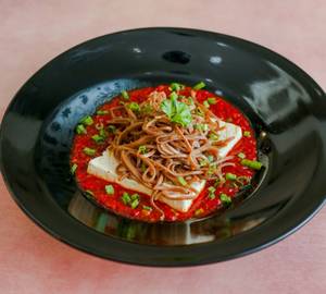 Silken Tofu & Chilli Beans Sauce With Buckwheat Noodles
