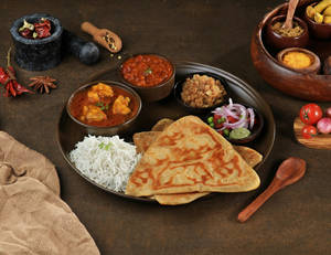 Homestyle Chicken Curry Thali