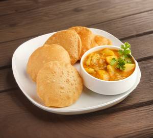 Puri with curry