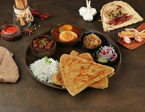 Homestyle Masala Egg Curry Thali