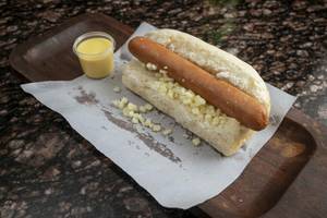 Chicken Hot Dog With Honey Mustard