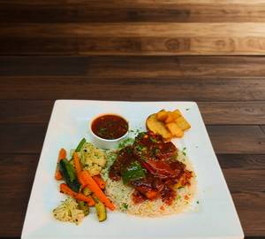 Spanish Bbq Chicken with Butter Rice