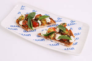 Cherry Tomato Basil Open Toast