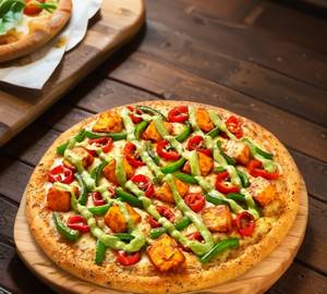 Tandoori Mushroom And Jalapeno Naanizza Pizza [8 Inches]