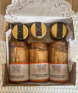 Handcrafted Sourdough Crackers with Gourmet Dips