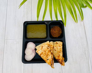 2 Paratha With Veg Kabab [1 Piece]