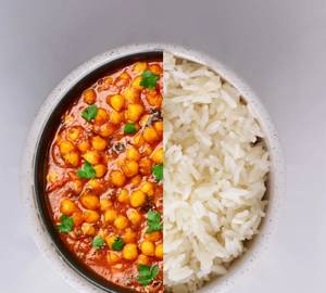 Rice+Choley bowl+cold drink