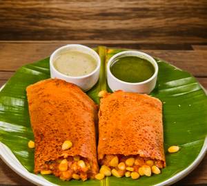 Sweetcorn masala dosa