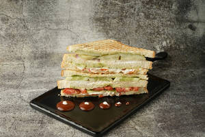 Vegetable Club Sandwich