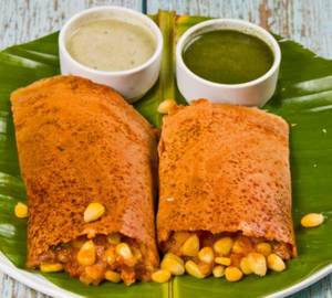 Schezwan sweetcorn dosa