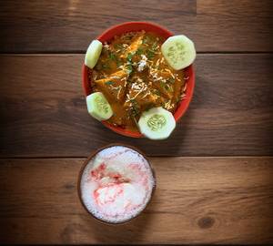 Paneer Rice + Sweet Lassi