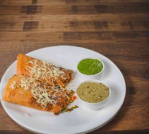 Cheese palak masala dosa