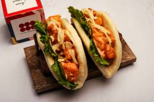 Sriracha Prawn Fritter Bao