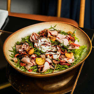 Salad Of Pistachio Mortadella, fresh mozzarella