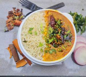 Dal Tadka Meal with Jeera Rice